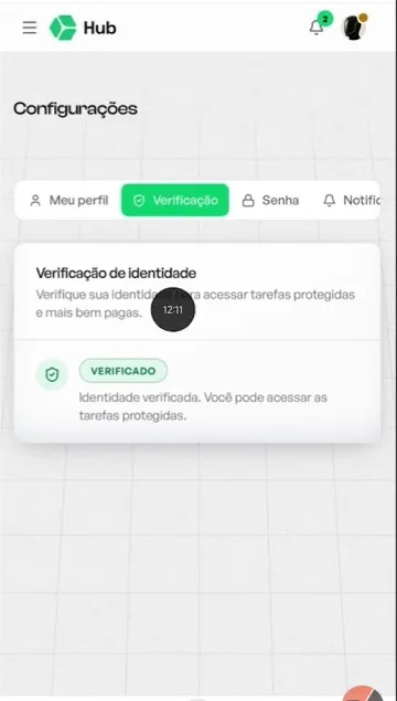 Selo de perfil verificado